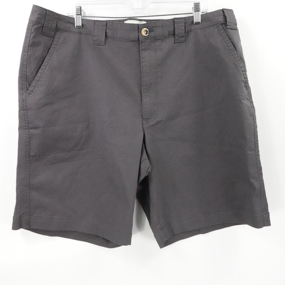 Cariloha Bamboo Shorts‎ Mens 40 Dark Charcoal Flat Front Comfort Stretch Casual